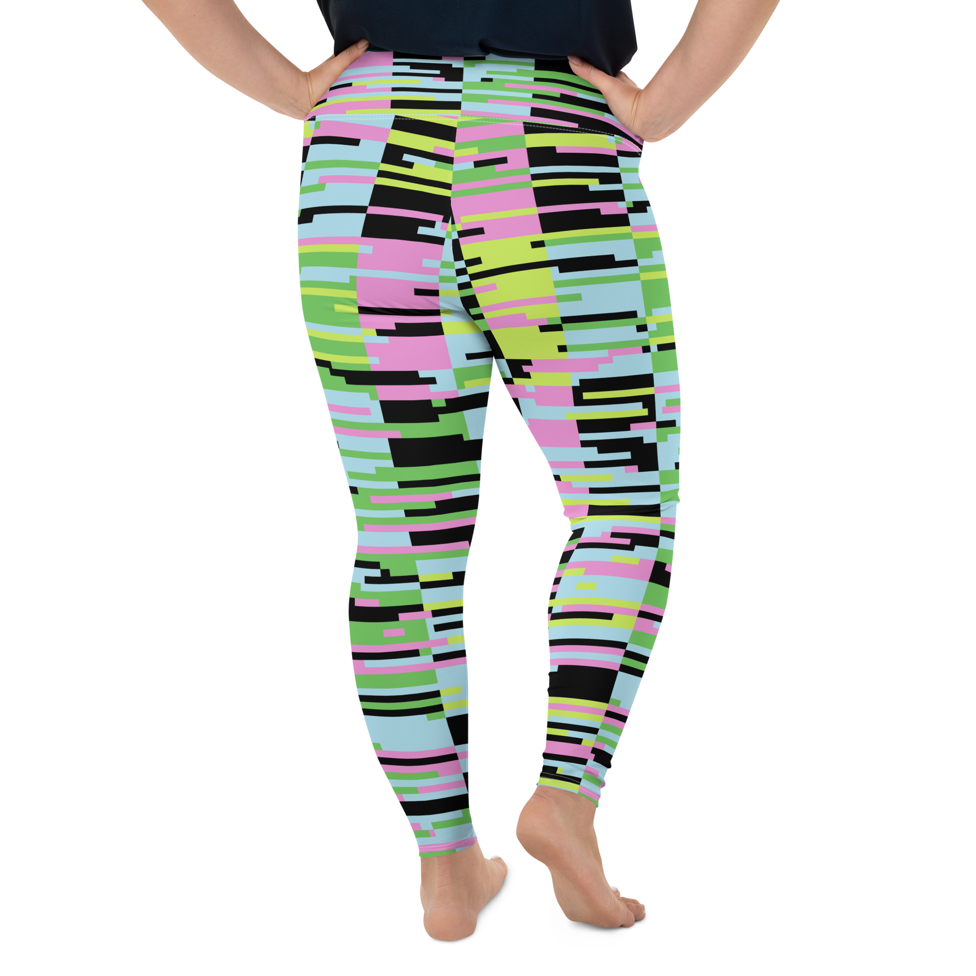 Multicolored Techno Leggings | Plus Size